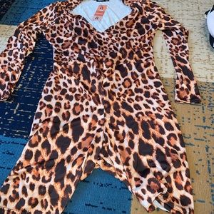Plus Size Leopard Body Suit/Shorts